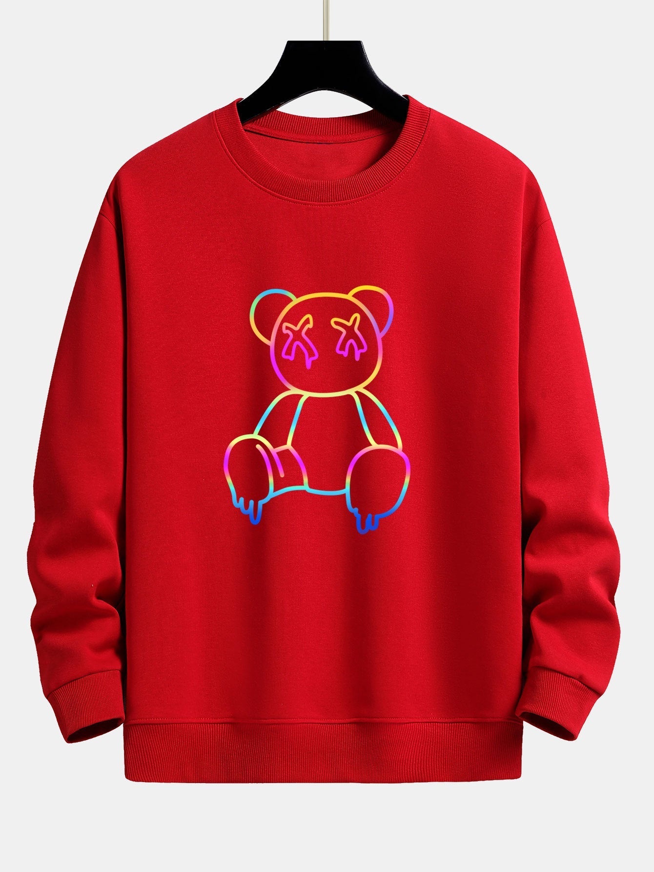VARENO Sweatshirt mit Farbverlauf und Bärenmotiv