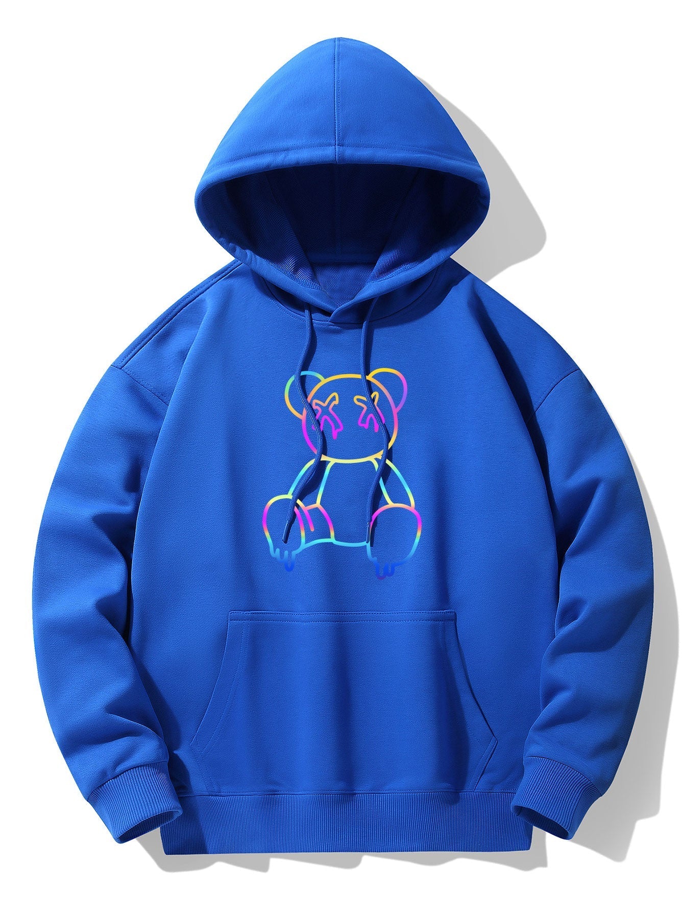VARENO Hoodie mit Farbverlauf und Bärenmotiv