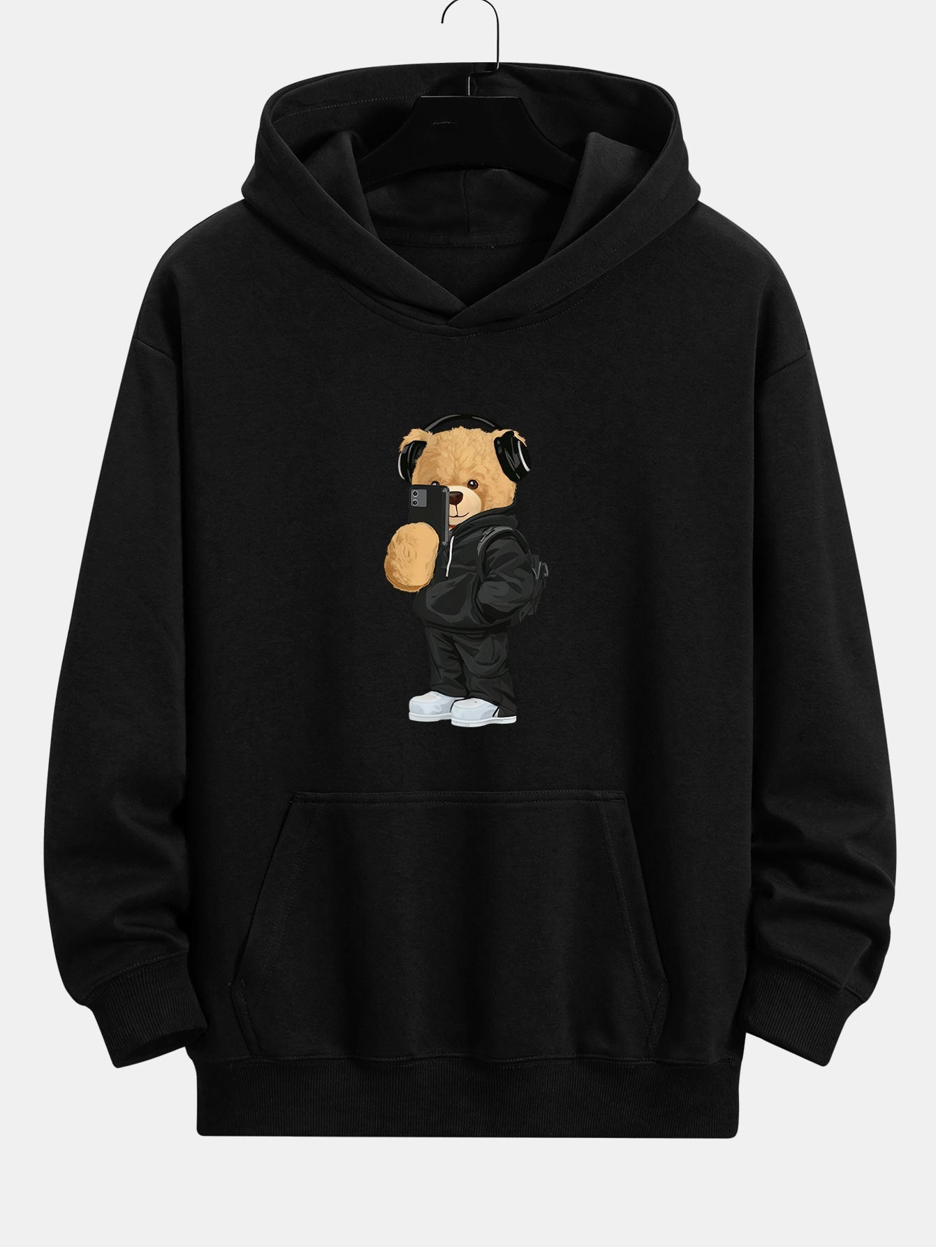 VARENO Kapuzenpullover mit Bärenmotiv