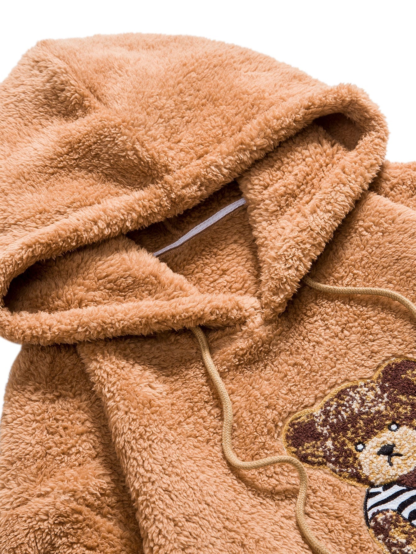 VARENO Kapuzenpullover mit Bärenstickerei