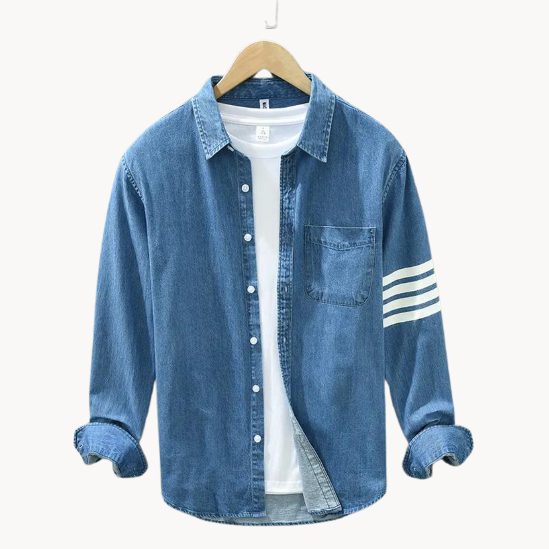 VARENO Hemd mit Jeanskragen
