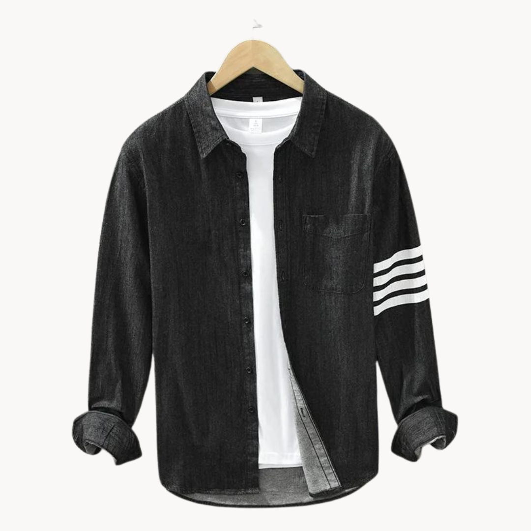 VARENO Hemd mit Jeanskragen