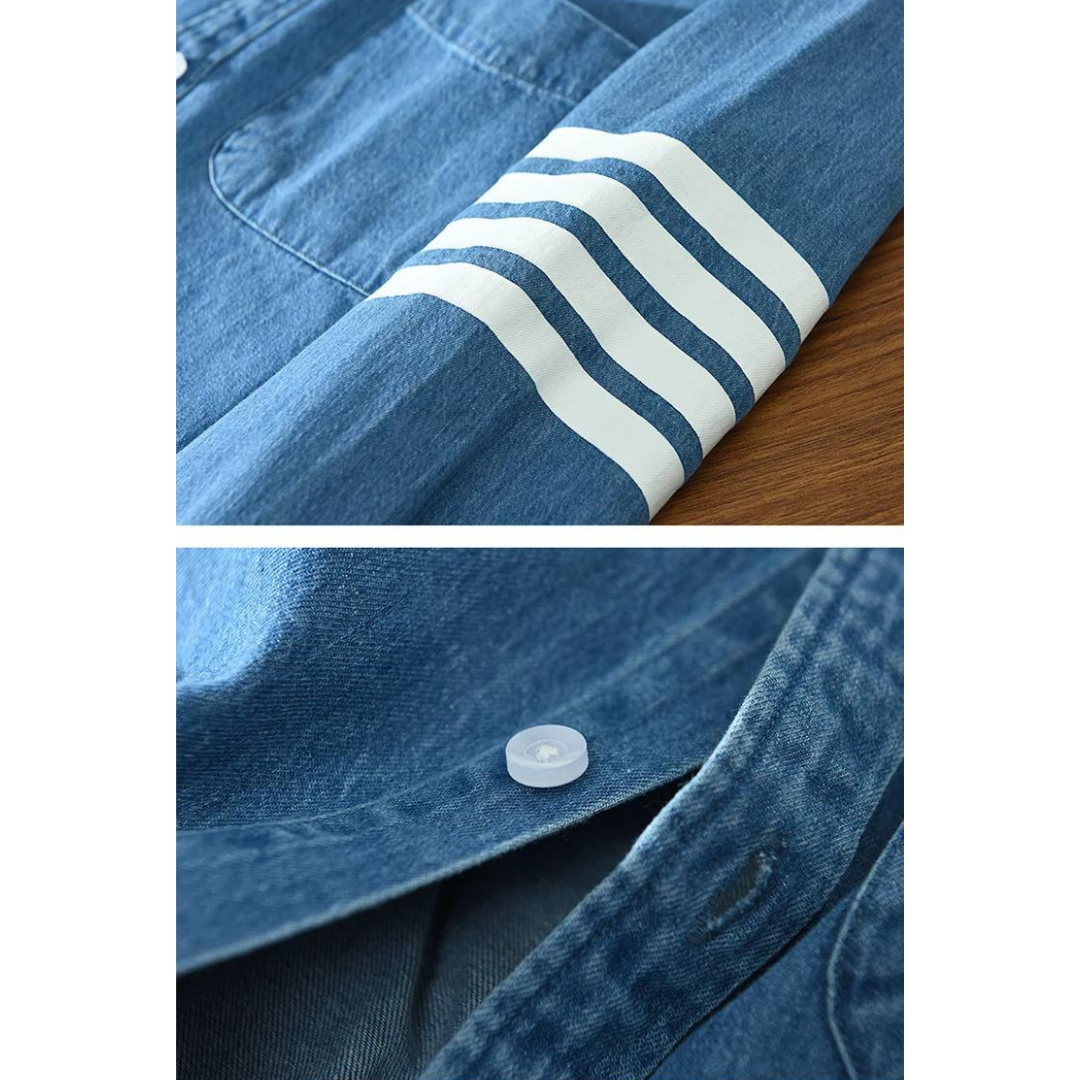 VARENO Hemd mit Jeanskragen