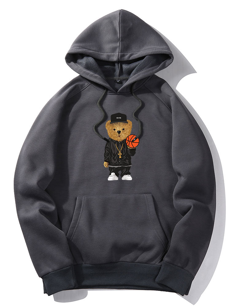 VARENO Basketball-Bären-Hoodie