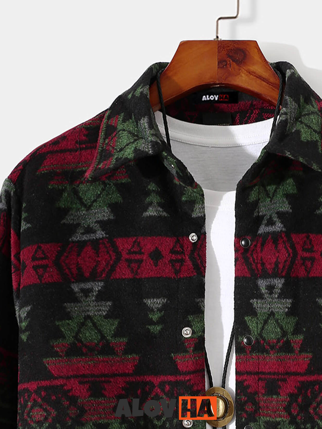 VARENO Rot - Schwarze Hemdjacke