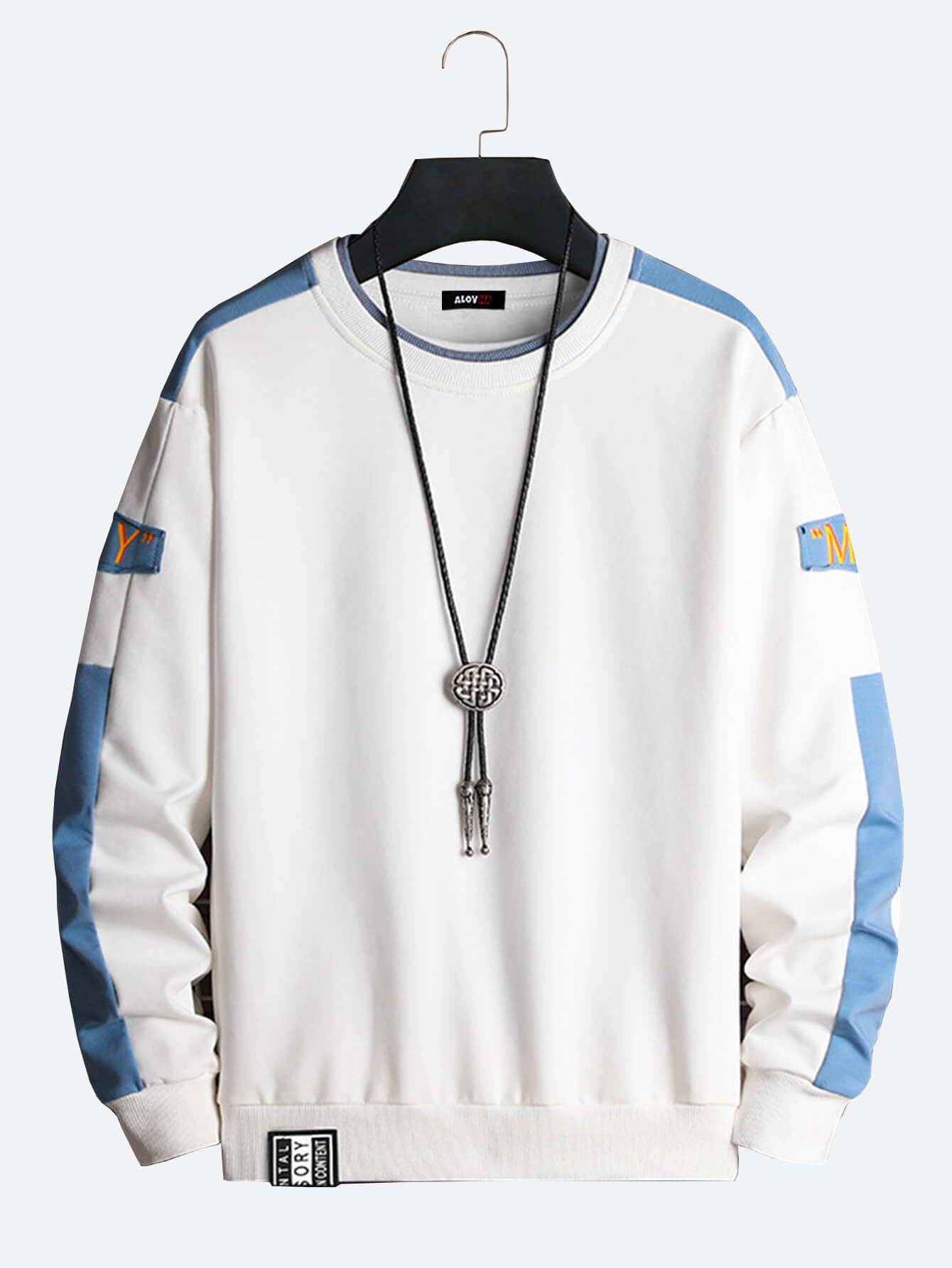 Herren Sweatshirt Rundhalsausschnitt Solides Muster Lebendiges Streetwear Sweatshirt Langarm