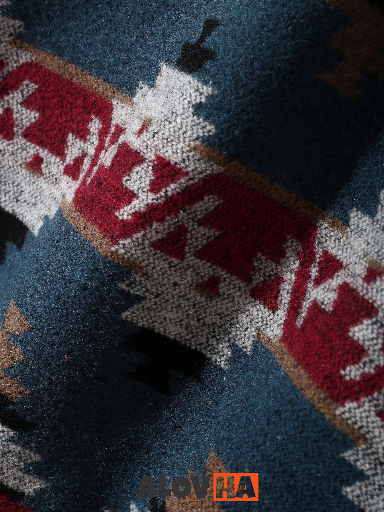 VARENO Blaue Hemdjacke