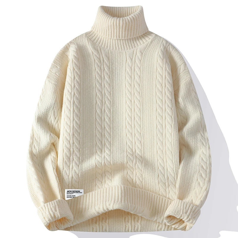 VARENO Rollkragenpullover im Vintage-Design