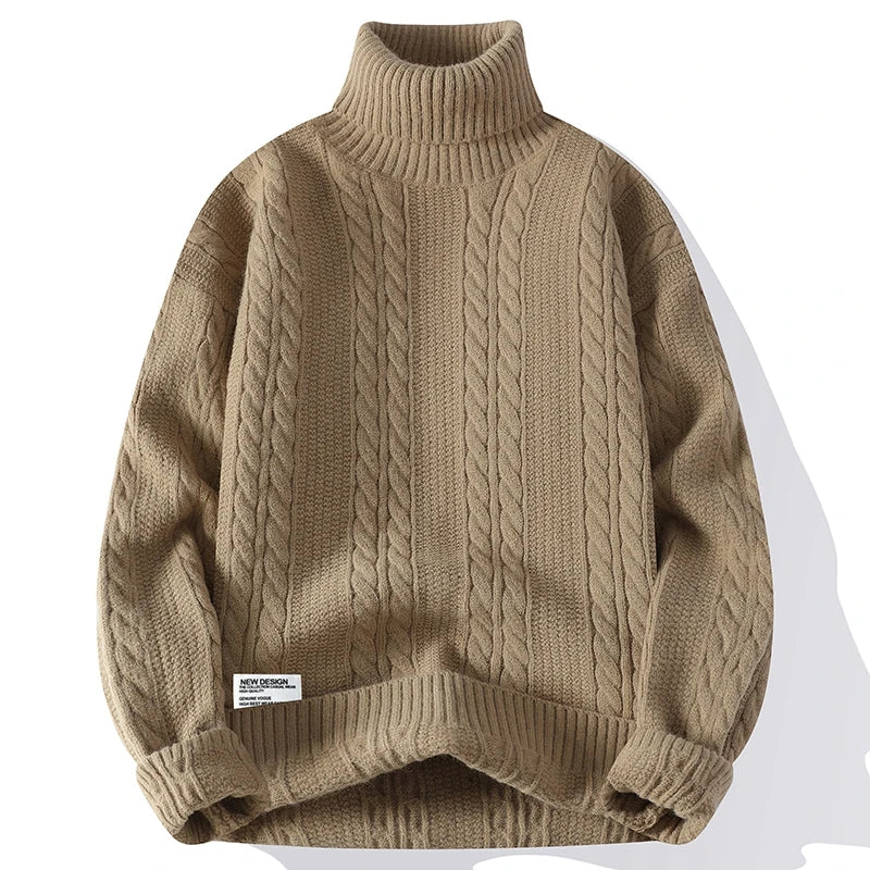 VARENO Rollkragenpullover im Vintage-Design