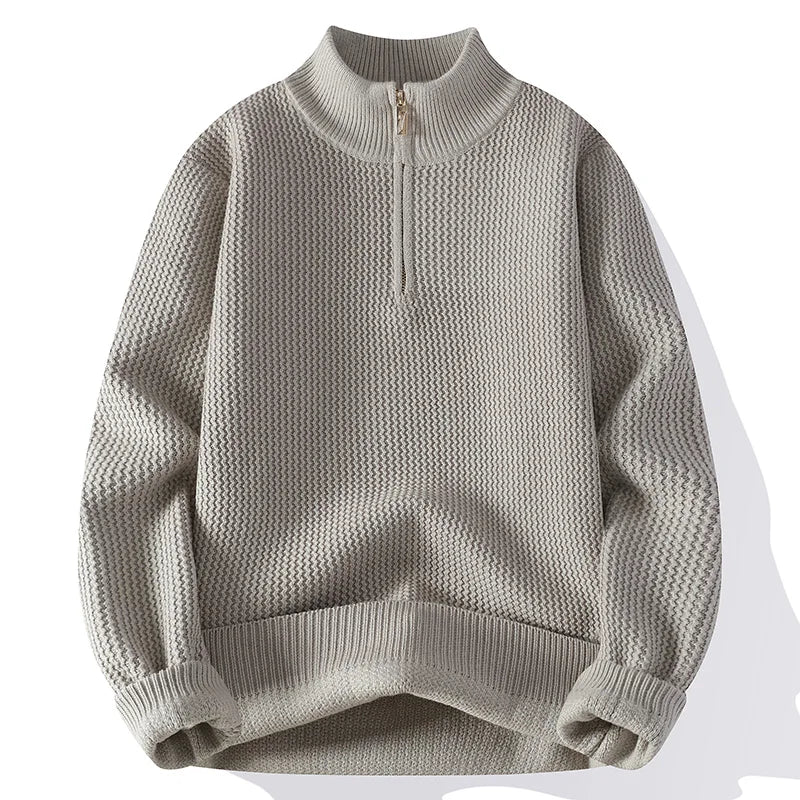 VARENO Pullover mit Reißverschluss