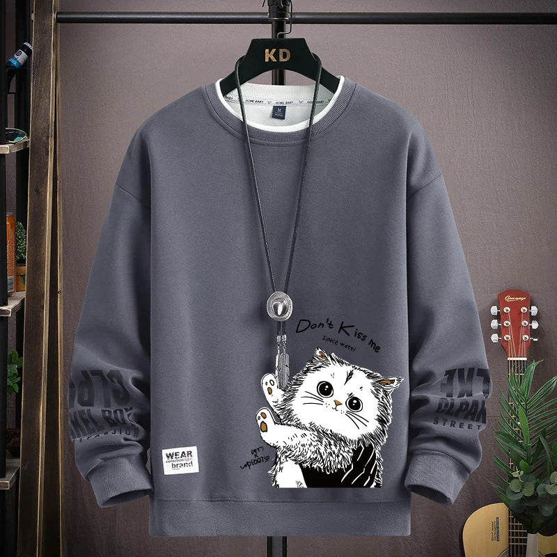 VARENO Katzen-Übergröße-Sweatshirt