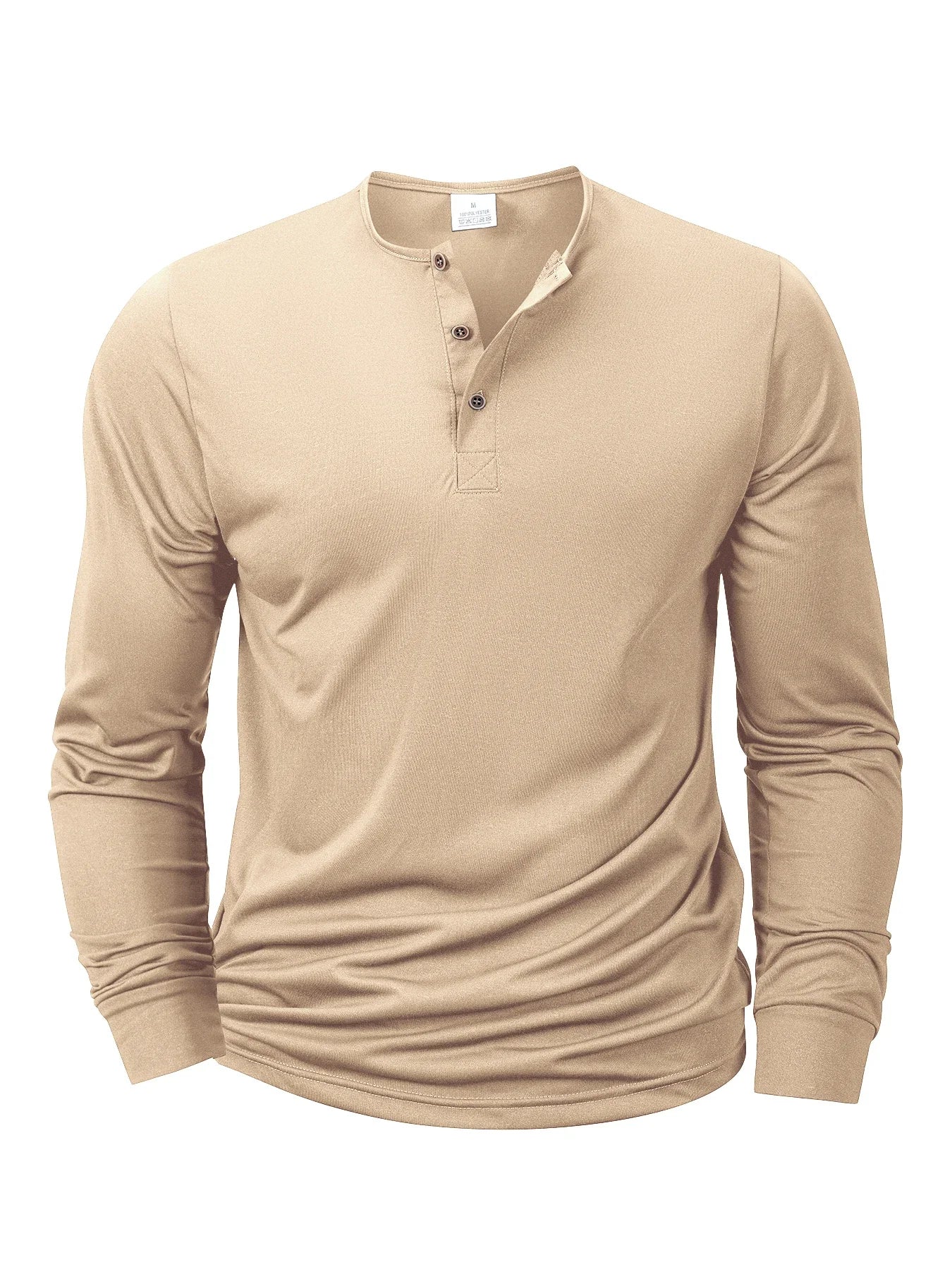 VARENO Langarm-Henley-T-Shirt