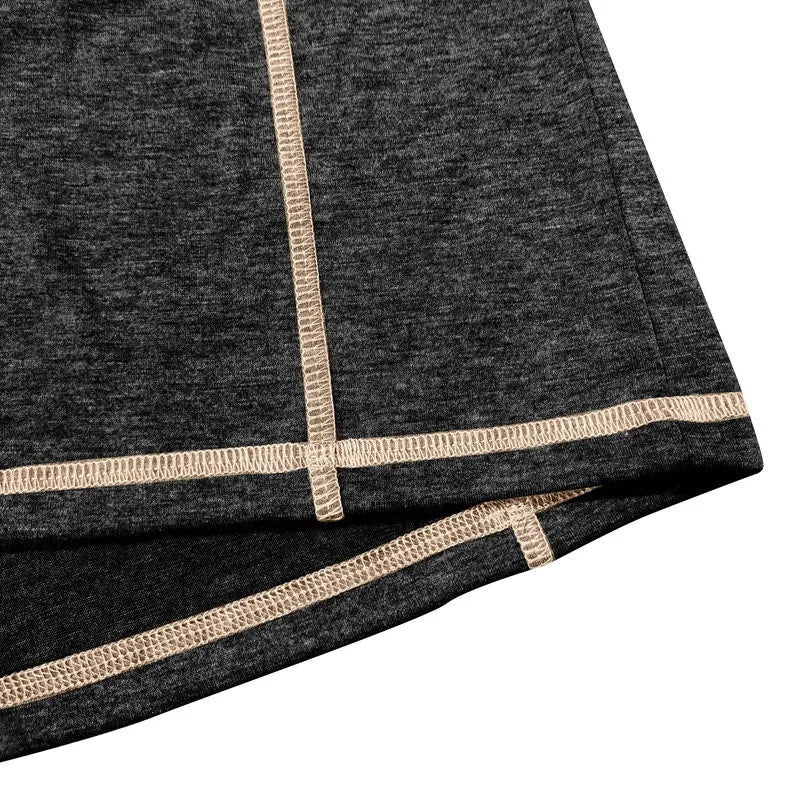 VARENO Langarm-T-Shirt mit Henley-Ausschnitt