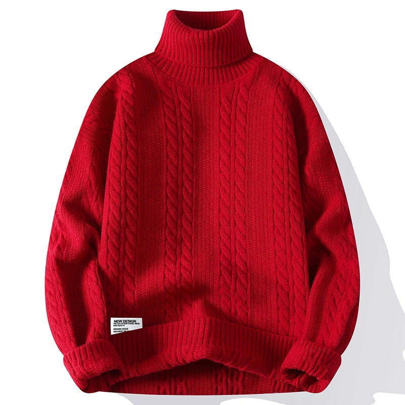 VARENO Rollkragenpullover im Vintage-Design