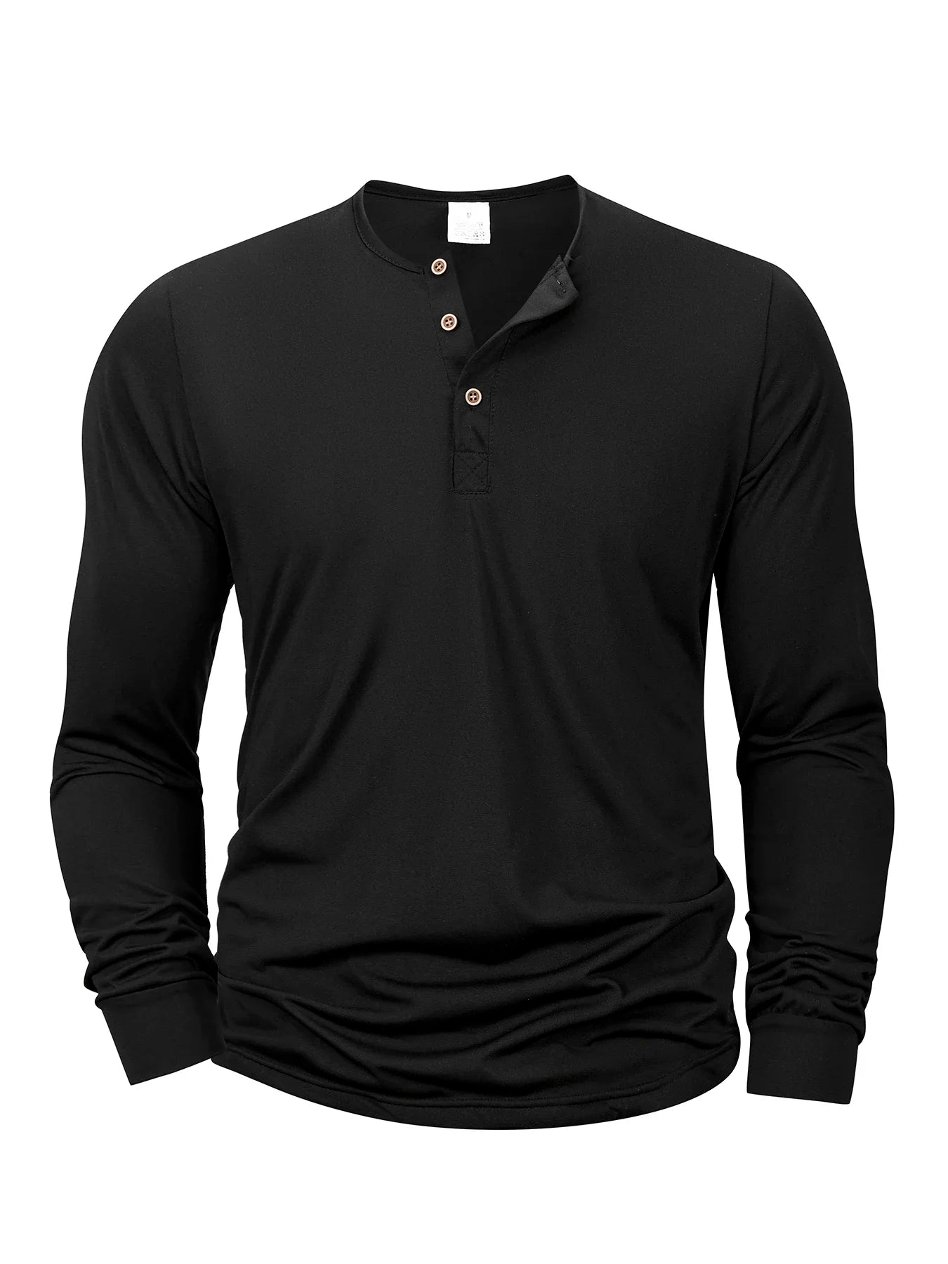 VARENO Langarm-Henley-T-Shirt