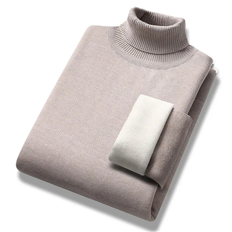 VARENO Rollkragenpullover aus Baumwolle
