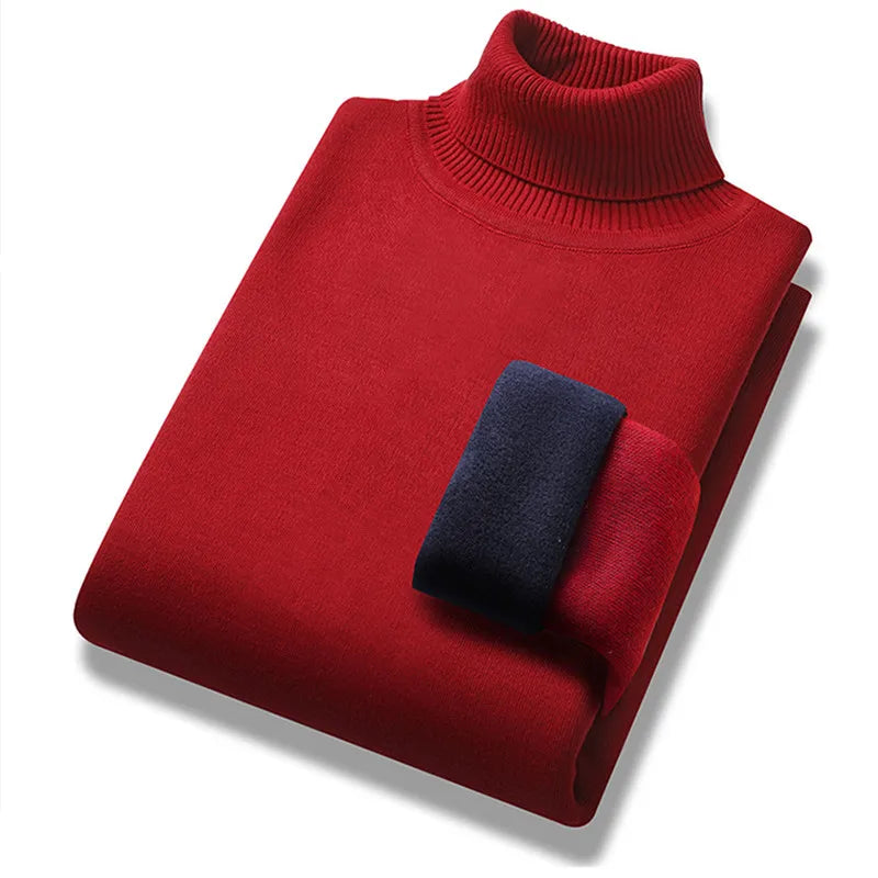 VARENO Rollkragenpullover aus Baumwolle