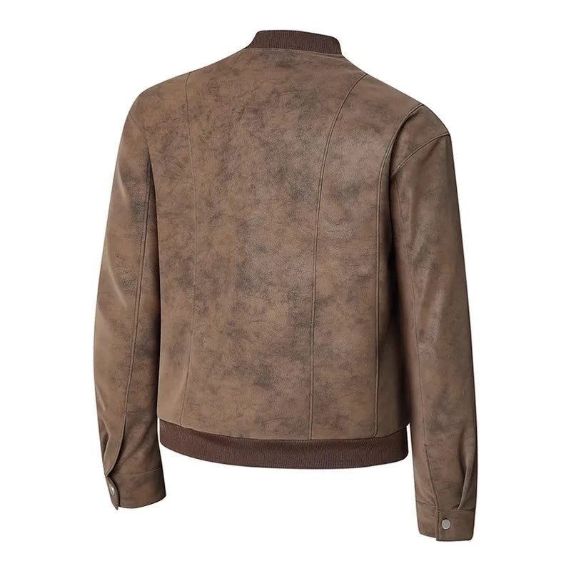 VARENO Lässige Lederjacke
