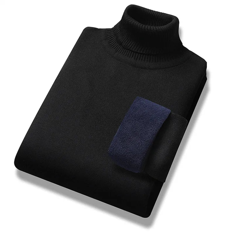 VARENO Rollkragenpullover aus Baumwolle