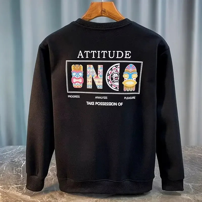 VARENO Vintage gemustertes Oversize-Sweatshirt