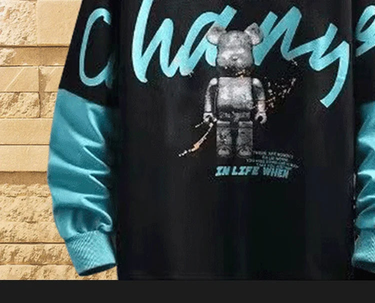 VARENO Sweatshirt mit Teddybär-Print