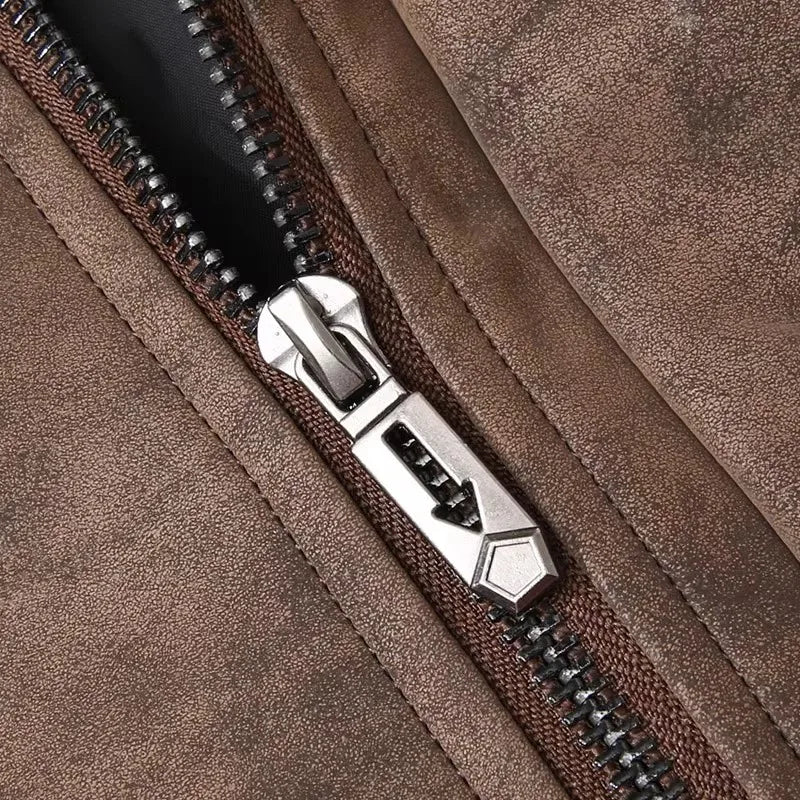 VARENO Lässige Lederjacke