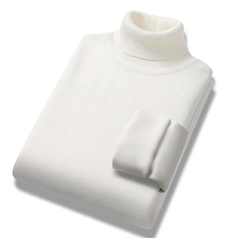 VARENO Rollkragenpullover aus Baumwolle