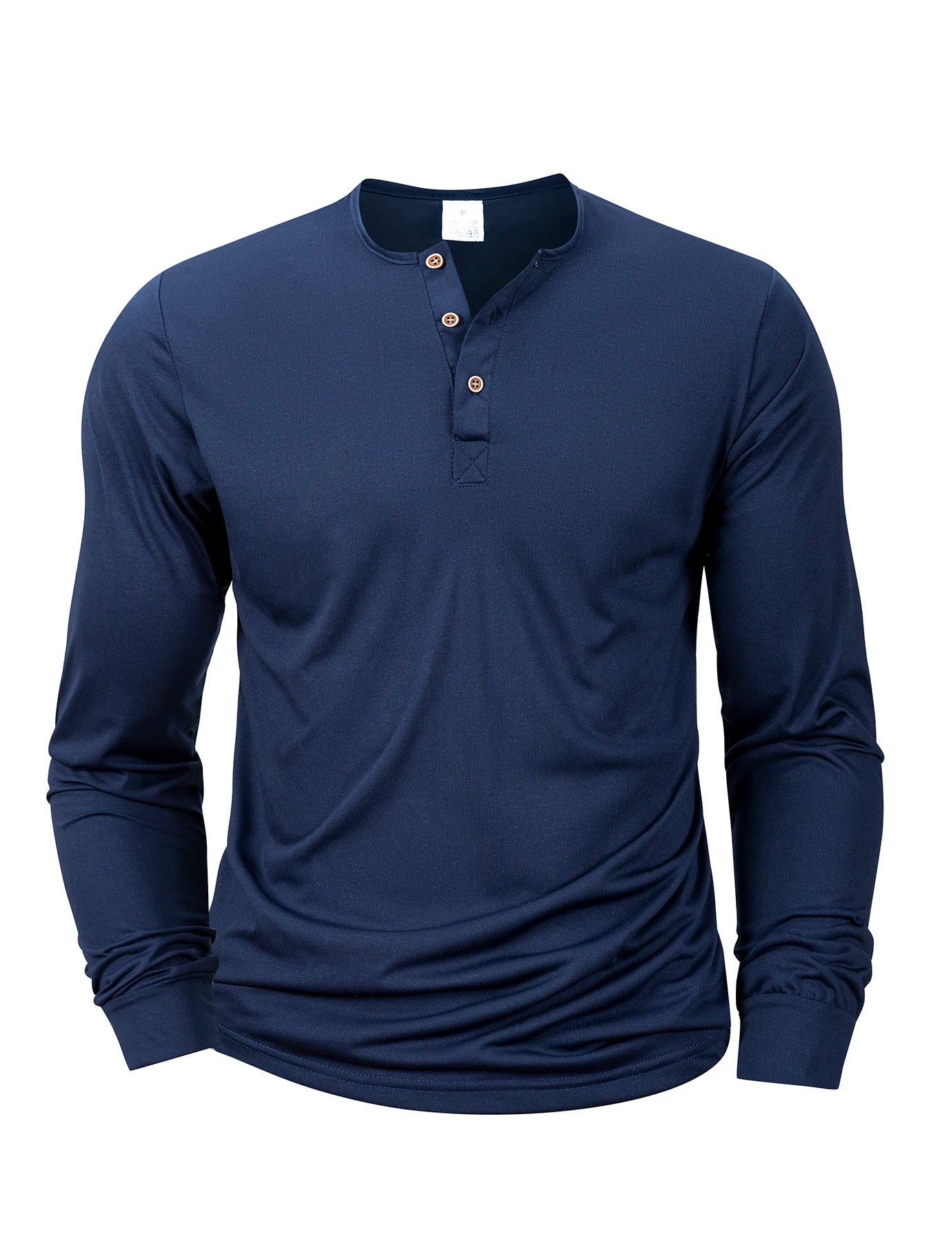 VARENO Langarm-Henley-T-Shirt