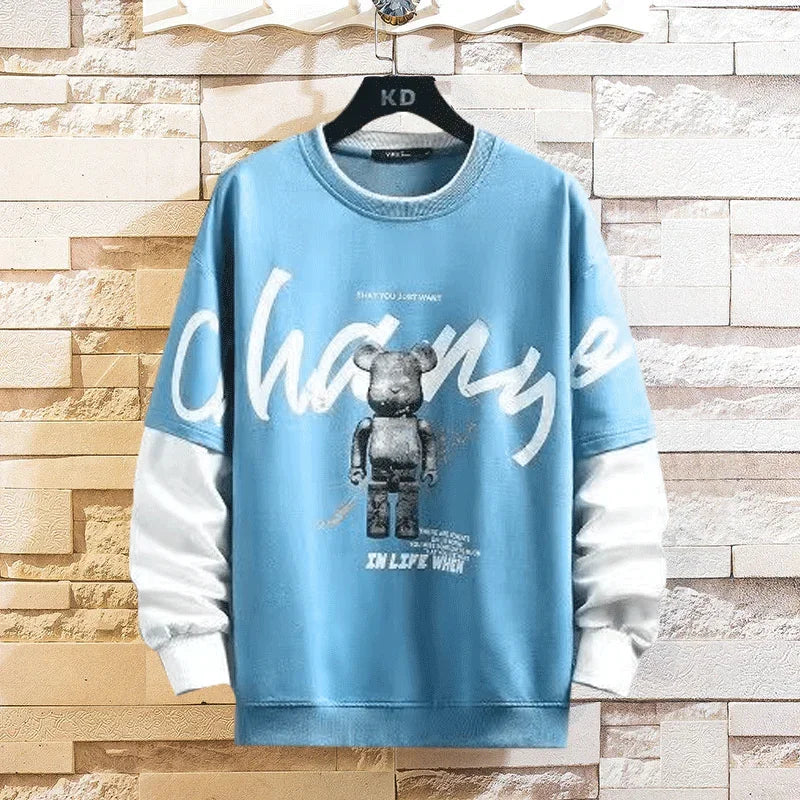 VARENO Sweatshirt mit Teddybär-Print