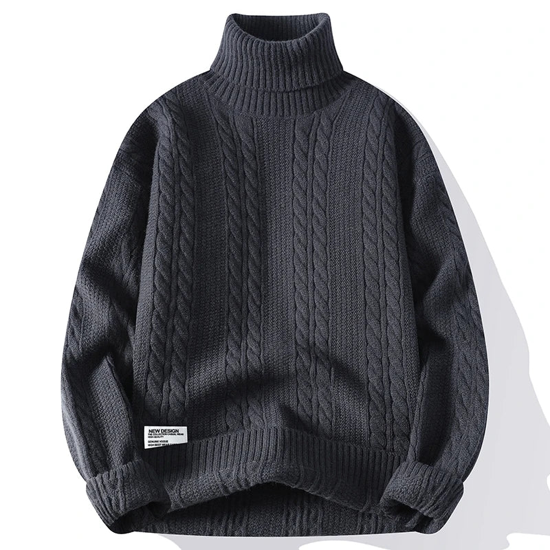 VARENO Rollkragenpullover im Vintage-Design