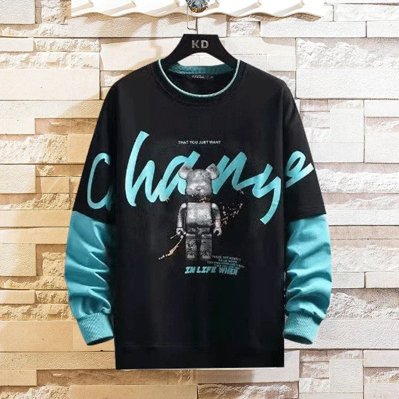 VARENO Sweatshirt mit Teddybär-Print