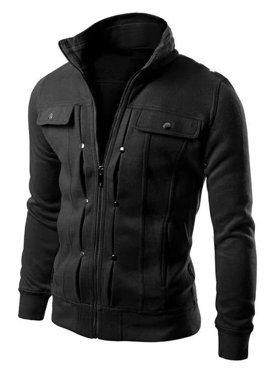 VARENO Fleece-Lederjacke
