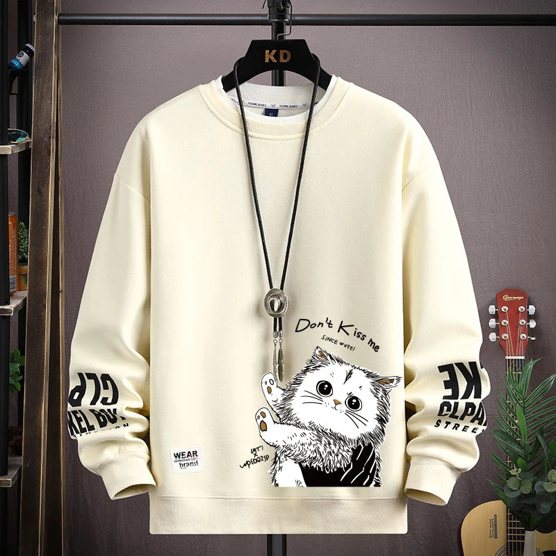 VARENO Katzen-Übergröße-Sweatshirt