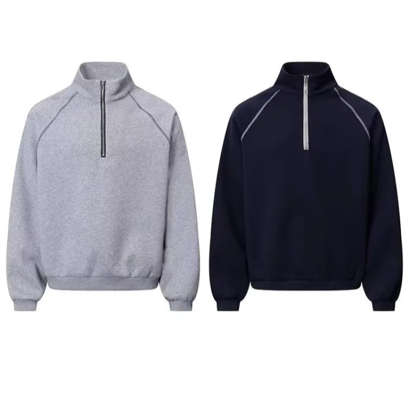 VARENO Sweatshirt mit Reißverschluss
