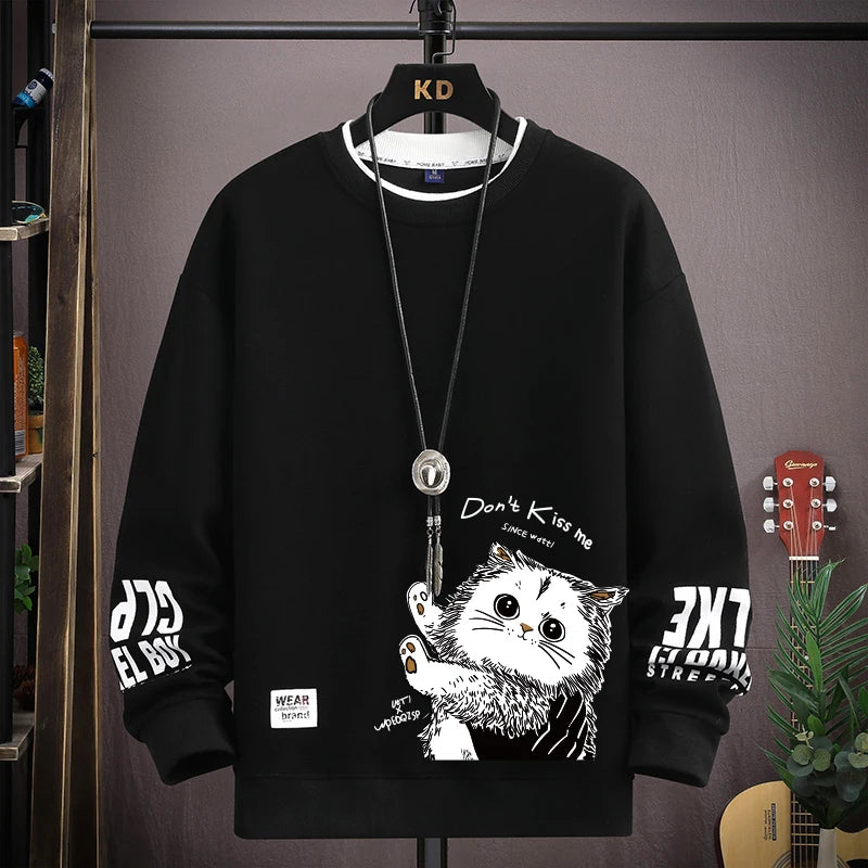 VARENO Katzen-Übergröße-Sweatshirt