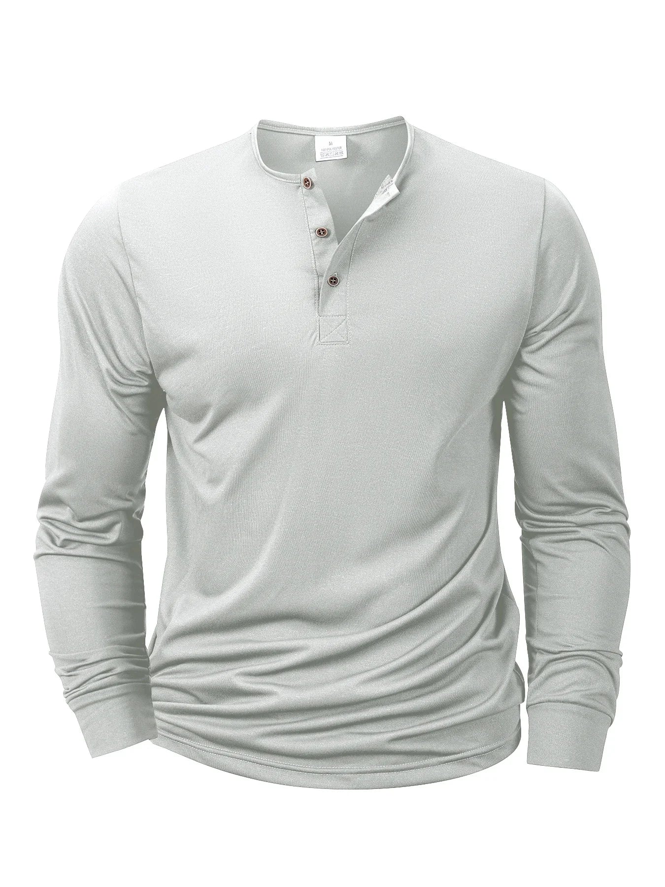 VARENO Langarm-Henley-T-Shirt