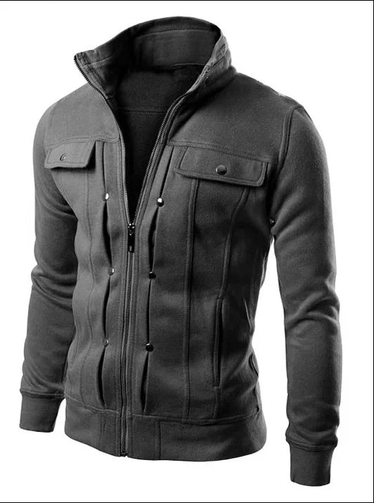 VARENO Fleece-Lederjacke