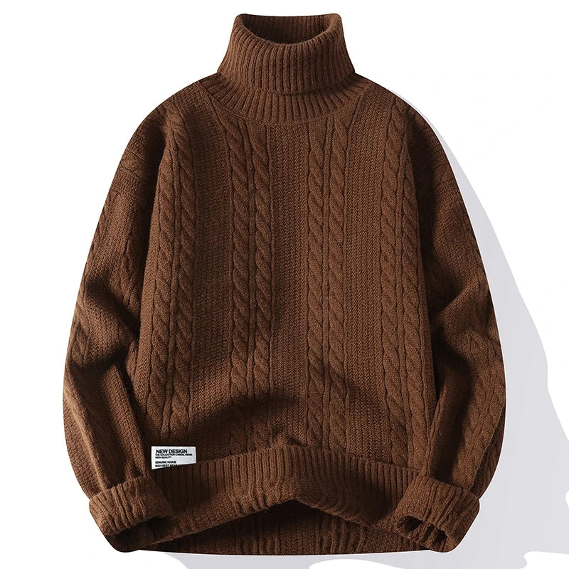 VARENO Rollkragenpullover im Vintage-Design