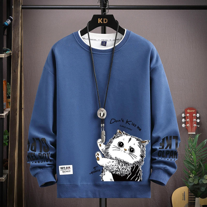 VARENO Katzen-Übergröße-Sweatshirt
