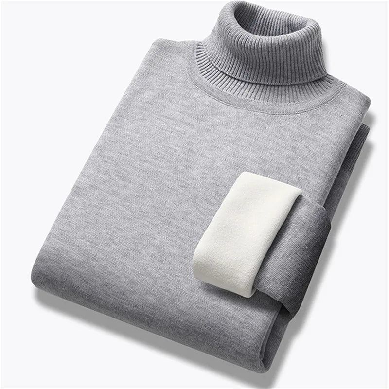 VARENO Rollkragenpullover aus Baumwolle