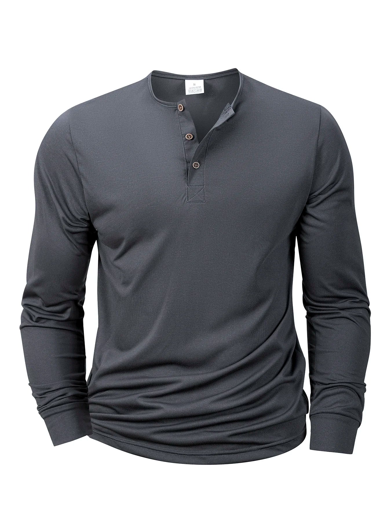 VARENO Langarm-Henley-T-Shirt