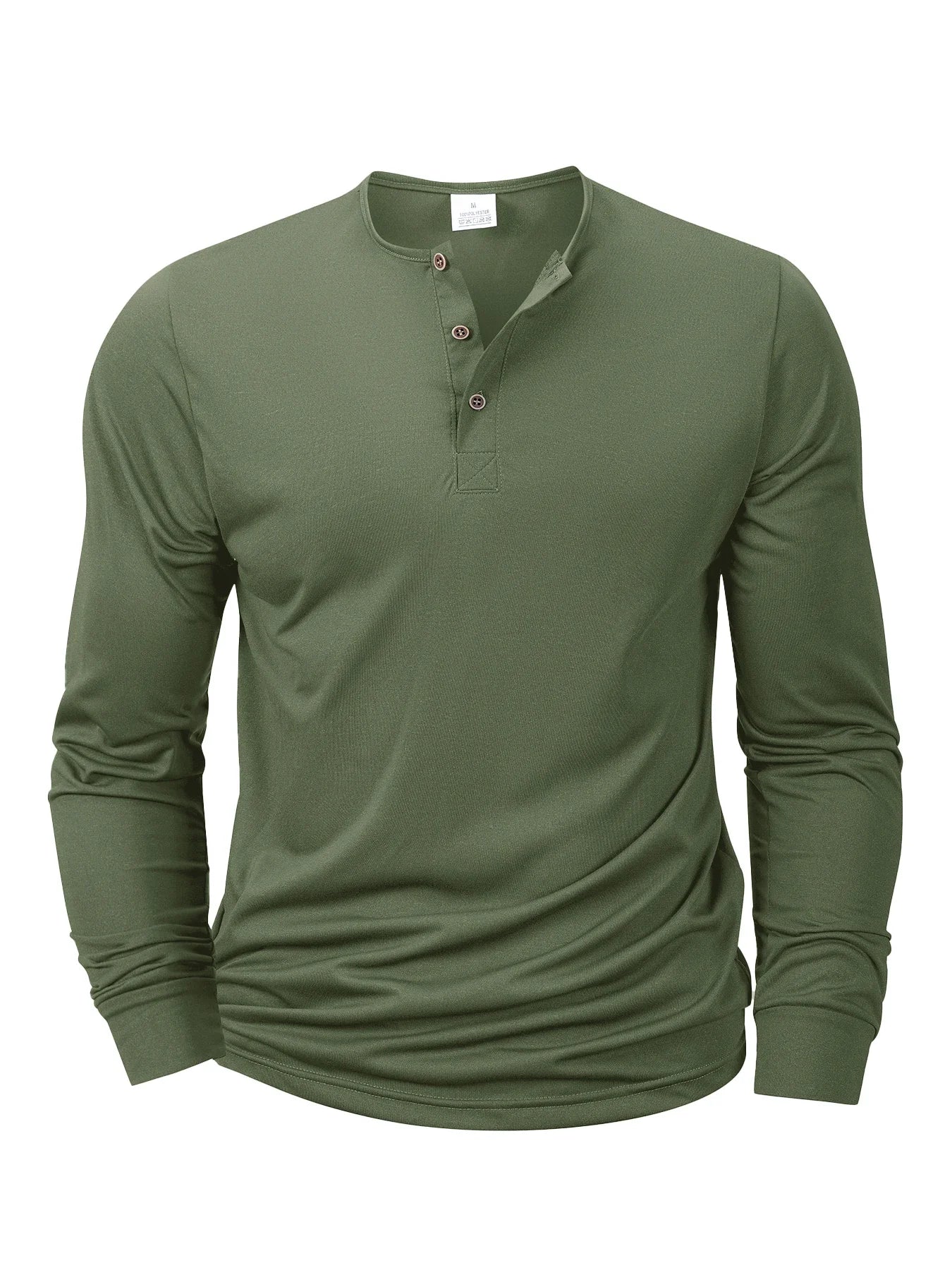 VARENO Langarm-Henley-T-Shirt