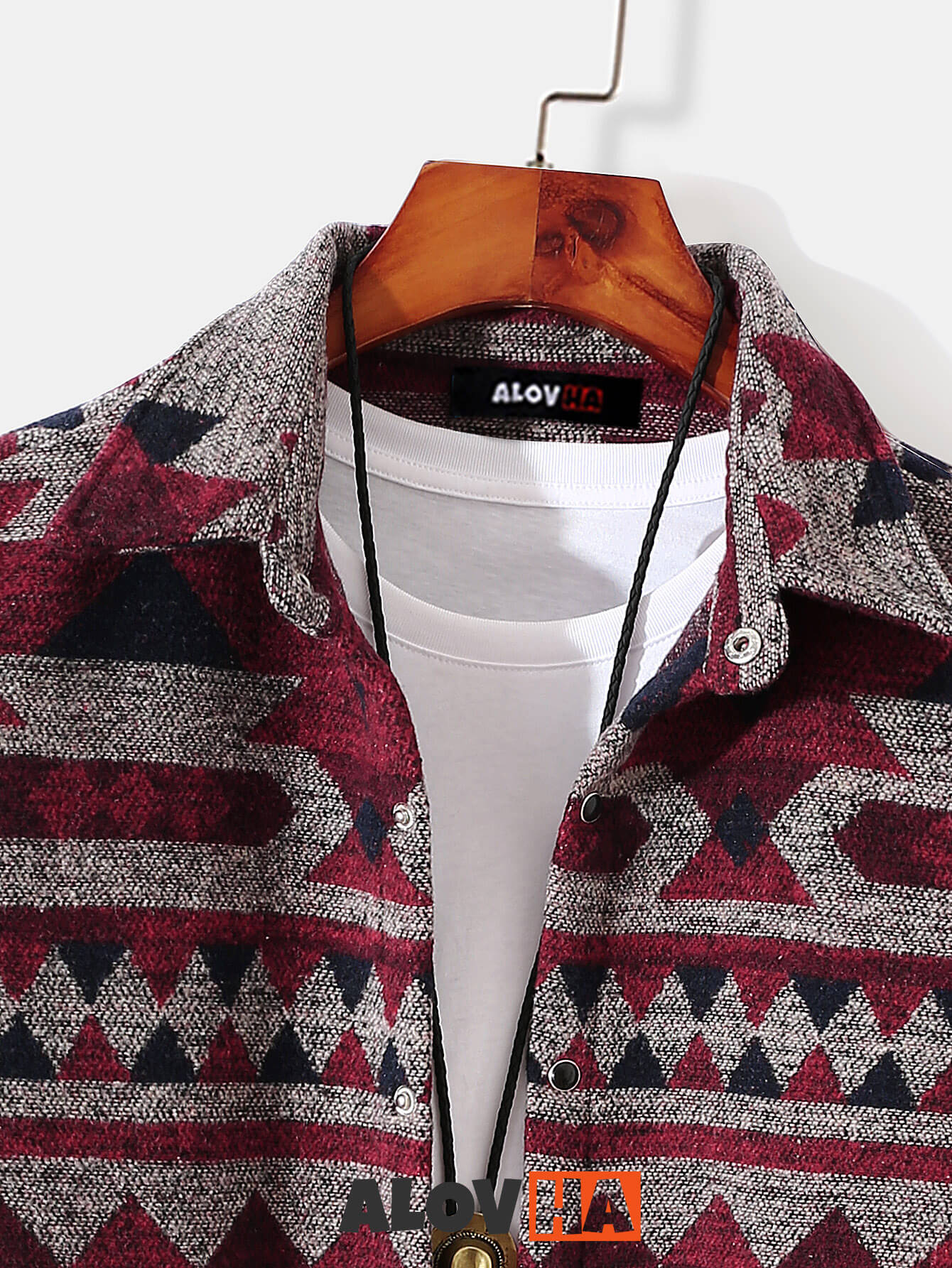 VARENO Burgunder Hemdjacke
