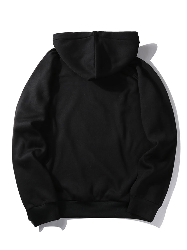 VARENO Kapuzenpullover mit Rosen-Totenkopf