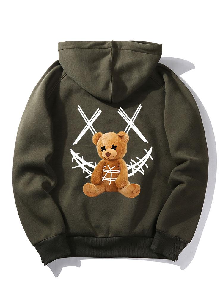 VARENO Smiley-Bär-Kapuzenpullover