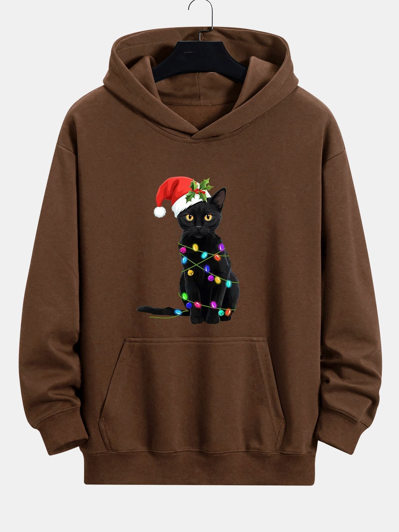 VARENO Weihnachtslichter-Katzen-Hoodie
