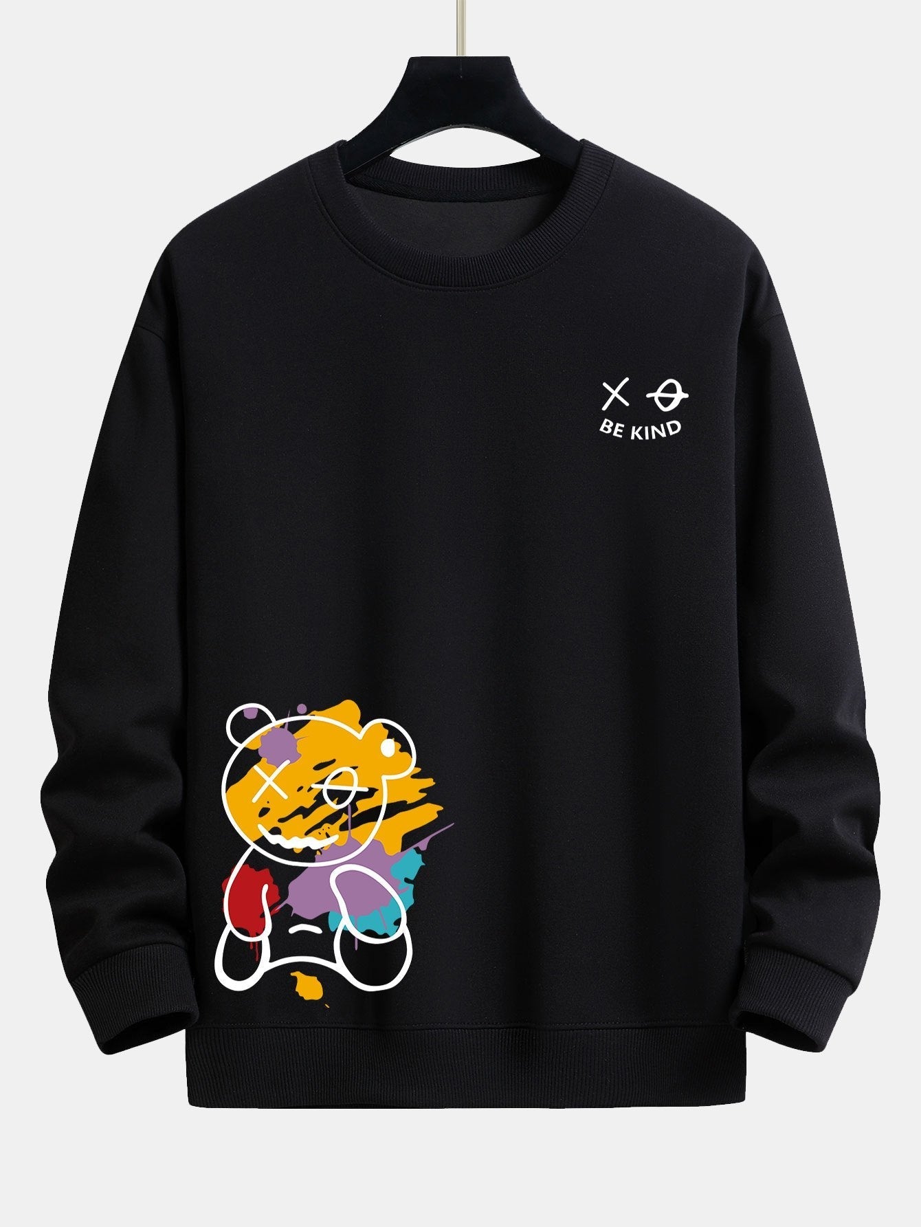 VARENO Sweatshirt mit Graffiti-Bär