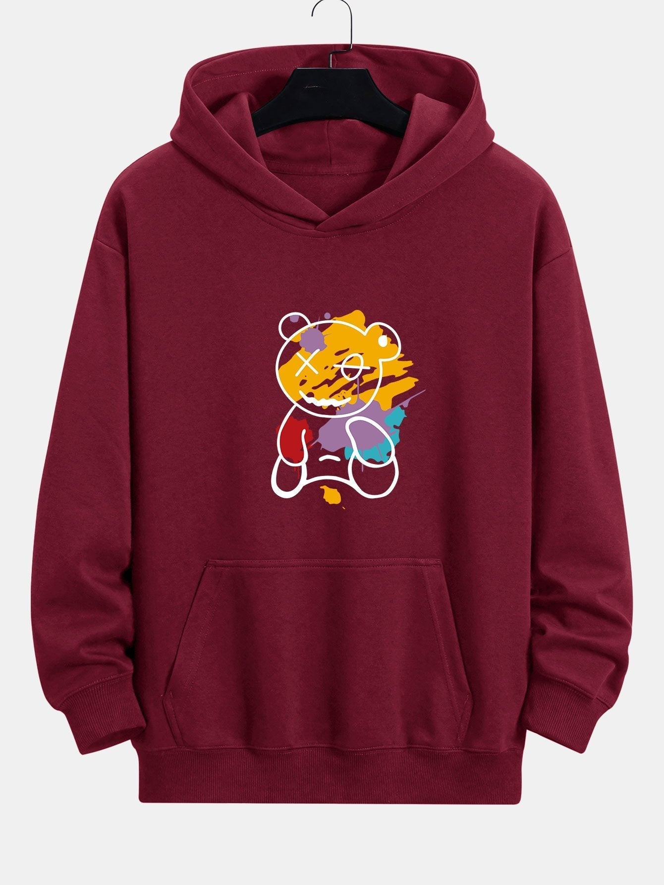 VARENO Graffiti-Bär-Hoodie