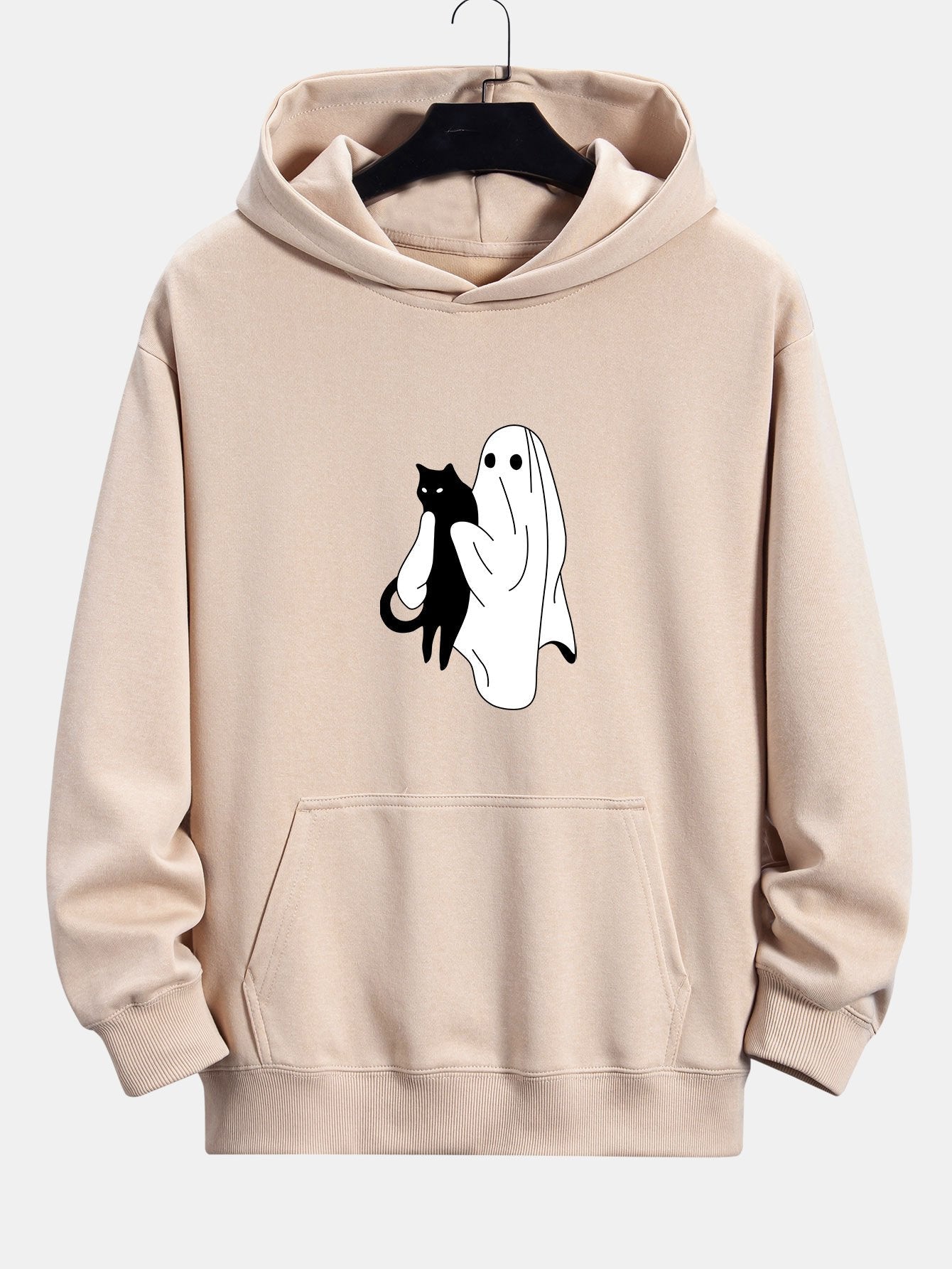 VAREN Kapuzenpullover mit schwarzer Katze