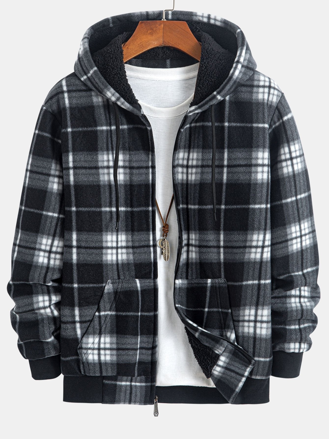 VARENO Karierte Hemdjacke